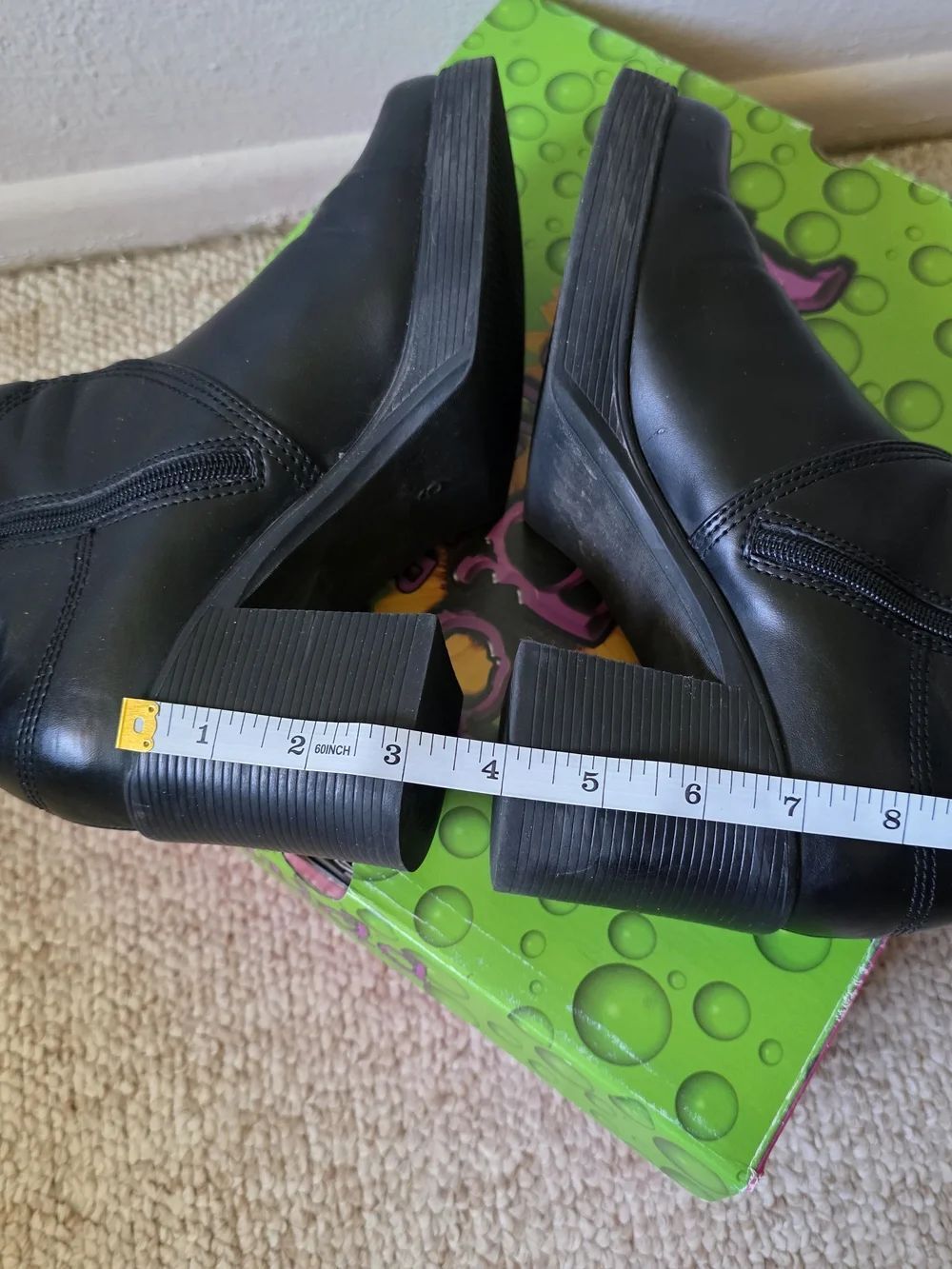 Vintage Y2K Mudd Bratz Doll Chunky Heel Faux Leather Embroidered Boots Size 9 - Picture 10 of 16